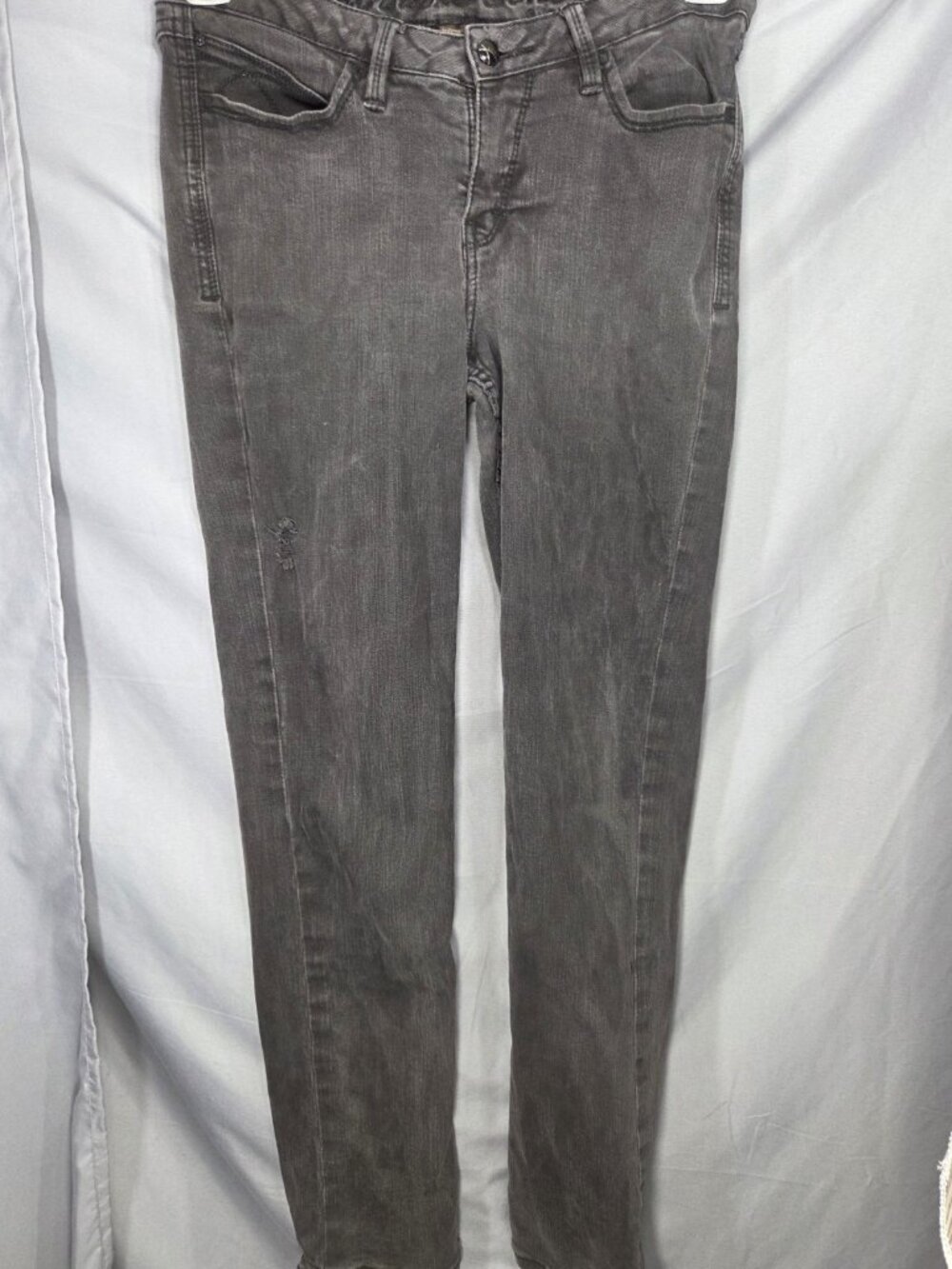 Christopher Blue Black Lightly Distressed Five Pocket Denim Jeans Size 8